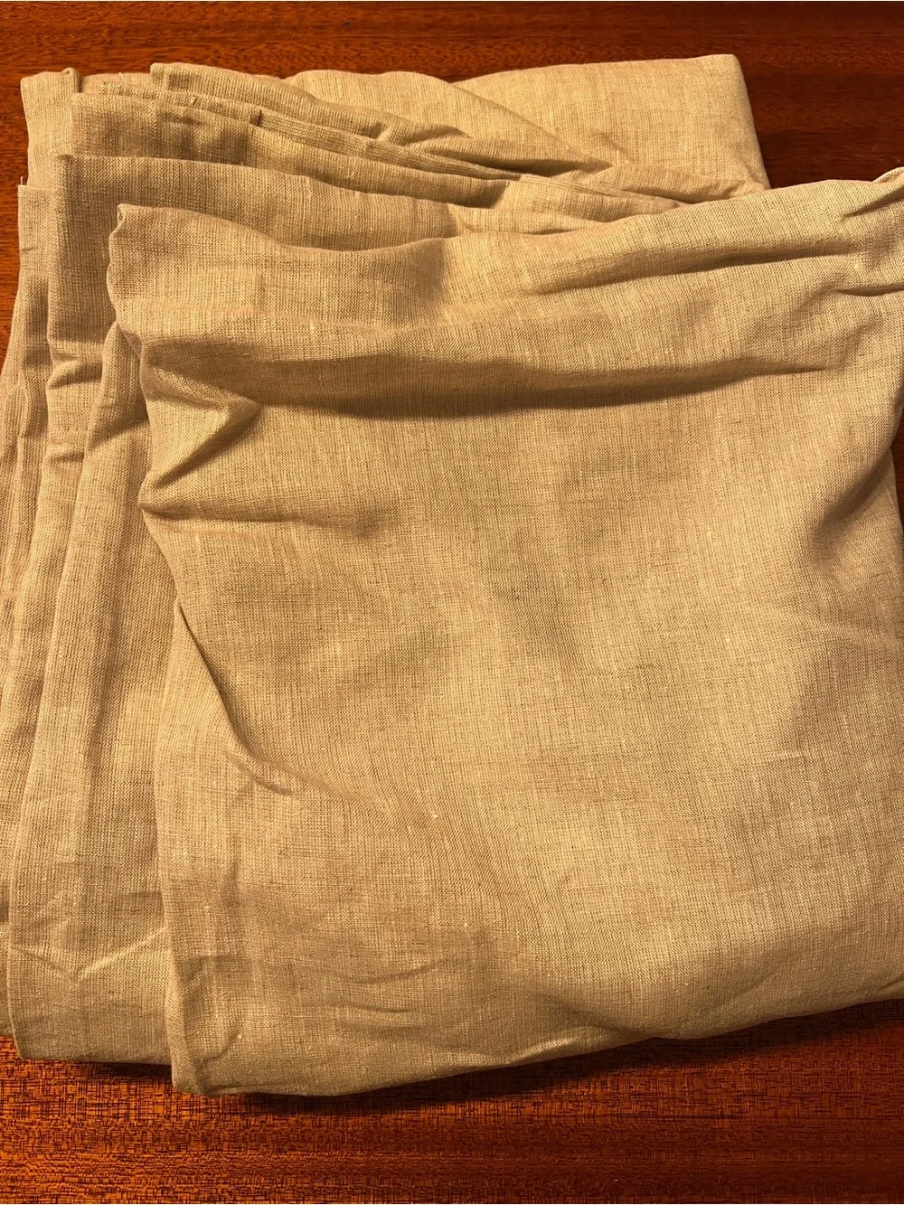 Quince European Linen True Blackout Curtain Panel in Flax
